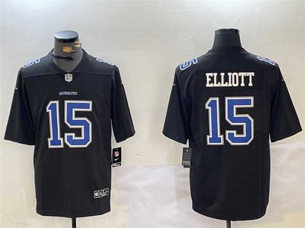 Men%27s Dallas Cowboys #15 Ezekiel Elliott Black Throwback Vapor Untouchable Limited Stitched Jersey Dzhi->cleveland browns->NFL Jersey